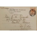 A) 1906, BRAZIL, POSTAL STATIONARY, FROM RIO DE JANEIRO TO BOSTON-UNITED STATES