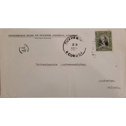 L) 1097 ECUADOR, JERONIMO CARRION, 20C, GREEN, COMERCIAL BANK OF SPANISH AMERICA, LIMITED, CIRCULATED COVER