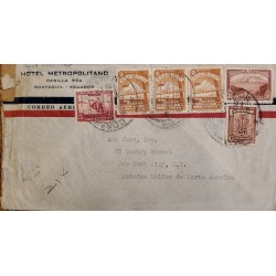 L) 1939 ECUADOR, SOCIAL SECURITY OF THE PEASANT AND POST HOUSES OF GUAYAQUIL, BULL, RED, BRIDGE, 2 SUCRES, BROWN