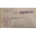L) 1929 ECUADOR, METTER STAMPS, SELLO CONSULAR MAIL FREE PAN AMERICAN POSTAL CONVENTION, AIRMAIL
