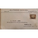 L) 1920 ECUADOR, ARCHITECTURE, POST HOUSE, 20C, BROWN, CIRCULATED COVER FROM ECUADOR TO GERMANY