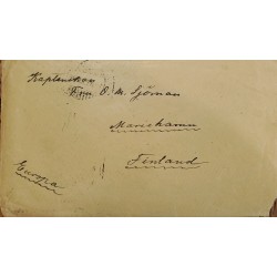 L) 1910 ECUADOR, URVINA, RED, 5C, CIRCULATED COVER FROM ECUADOR TO FINLAND