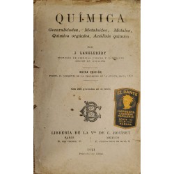J) 1921 MEXICO, CHEMISTRY, FRONT OF BOOK, XF