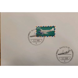 J) 1969 GERMANY, AIRPLANE, MARCOPHILIA, AIRMAIL, CIRCULATED COVER, XF