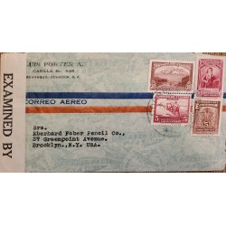 L) 1941 ECUADOR, DR FRANCISCO JAVIER EUGENIO DE SANTA CRUZ Y ESPEJO, 3 SUCRES, CHIMBORAZO ANDES, MOUNTAIN, SOCIAL SECURITY
