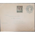 J) 1910 ISLA DE JUAN FERNANDEZ, POSTAL STATIONARY, CIRCULATED COVER, FROM ISLA TO LONDON