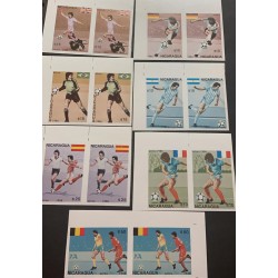 A) 1986, NICARAGUA, FOOTBALL WORLD CUP, MEXICO, MNH, AERIAL