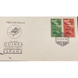 A) 1959, SPAIN, FLOWERS, PRO CHILDHOOD, GUINEA, SANTA ISABEL, DIGITAL. DIGITALIS PURPUREA