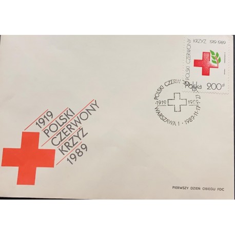 A) 1989, POLAND, POLISH RED CROSS, WARSAW, ANNIVERSARY NUMBER 70, FDC