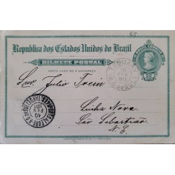 A) 1911, BRAZIL, POSTAL STATIONARY, FROM RIO GRANDE THE SOUTH TO SAO SEBASTIAN, AMERICAN BANK NOTE, LIBERTY STAMP