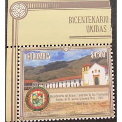 A) 2012, COLOMBIA, PLACE VILLA DE LEYVA, NEW GRANADA, UNITED BICENTENNIAL, THOMAS GREG & SONS