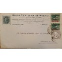 J) 1866 MEXICO, EMPEROR MAXIMILIAN, LEONA VICARIO, MULTIPLE STAMPS, AIRMAIL, CIRCULATED COVER, FROM MEXICO TO VERACRUZ