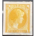 J) 1935 LUXEMBOURG, DIE PROOF, GRAND DUCHESS CHARLOTTE, 1 1/4 FR YELLOW, MN