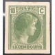J) 1935 LUXEMBOURG, GRAND DUCHESS CHARLOTTE, 10 CENTS GREEN, MN