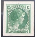 J) 1935 LUXEMBOURG, DIE PROOF, GRAND DUCHESS CHARLOTTE, 25 CENTS GREEN, MN