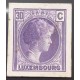 J) 1935 LUXEMBOURG, GRAND DUCHESS CHARLOTTE, 30 CENTS PURPLE, MN