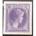 J) 1935 LUXEMBOURG, DIE PROOF, GRAND DUCHESS CHARLOTTE, 30 CENTS PURPLE, MN