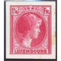 J) 1935 LUXEMBOURG, DIE PROOF, GRAND DUCHESS CHARLOTTE, 1 1/4 FR PINK, MN