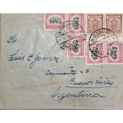 L) 1930 ECUADOR, FIFTY ANNIVERSARY OF THE PAN AMERICAN UNION, 5C, RED, BROWN, CIRCULATED COVER FROM