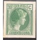 J) 1935 LUXEMBOURG, GRAND DUCHESS CHARLOTTE, 30 CENTS GREEN, MN