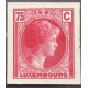 J) 1935 LUXEMBOURG, GRAND DUCHESS CHARLOTTE, 75 CENTS PINK, MN