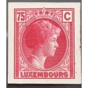 J) 1935 LUXEMBOURG, DIE PROOF, GRAND DUCHESS CHARLOTTE, 75 CENTS PINK, MN