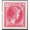 J) 1935 LUXEMBOURG, DIE PROOF, GRAND DUCHESS CHARLOTTE, 1 FR PINK, MN