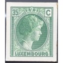 J) 1935 LUXEMBOURG, DIE PROOF, GRAND DUCHESS CHARLOTTE, 30 CENTS GREEN, MN