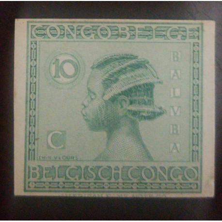 A) 1923, BELGIAN CONGO, LOCAL ASPECTS, ARCHER, 10C, GREEN, HEAVY MOUNTED MINT, AMERICAN BANKNOTE, VLOORS
