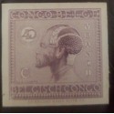 A) 1923, BELGIAN CONGO, LOCAL ASPECTS, DIE PROOF, 40C, HEAVY MOUNTED MINT, VIOLET, AMERICAN BANK NOTE, VLOORS