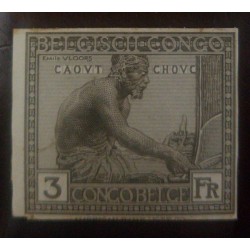 A) 1923, BELGIAN CONGO, LOCAL ASPECTS, DIE PROOF, 3F, FINE, DARK BROWN, AMERICAN BANK NOTE