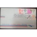 A) 1975, MEXICO EXPORTA, OIL VALVES, STRAWBERRY AND BICYCLE, FDC, AIRMAIL, COVER OR ENVELOPED