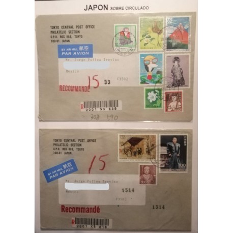 A) 2000, JAPAN, PREFECTURES, AIRMAIL, FROM TOKIO TO MEXICO, OVERCIRCULATED,
