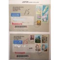 A) 1994, JAPAN, BIRDS, INTERNATIONAL AIRPORT, AIRMAIL, FROM TOKIO TO MEXICO, OVERCIRCULATED,