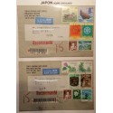 A) 1993, JAPAN, BIRDS AND FLOWERS, AIRMAIL, FROM TOKIO TO MEXICO, OVERCIRCULATED,