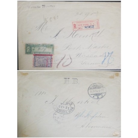 A) 1904, PANAMA, TO GERMANY, CERTIFIED RARE COVER, WITH TRANSIT IN NEW YORK. VERY RARE.-
