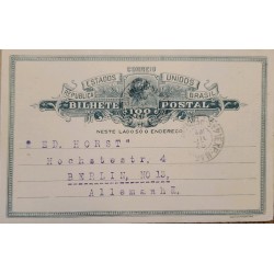 A) 1920, BRAZIL, POSTAL STATIONARY, FROM PERNAMBUCO TO BERLIN-GERMANY, LIBERTY STAMP
