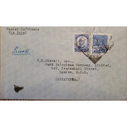 A) 1920, BRAZIL, CONDOR LUFTHANSA, FROM SAO PAULO TO LONDON – ENGLAND, VIA NATAL, PRIVATE, ROY BARBOSA AND COMMERCE STAMP