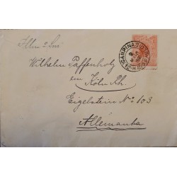 A) 1900, BRAZIL, CAMPINAS, FROM SAO PAULO TO GERMANY, LIBERTY STAMP