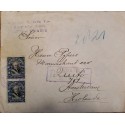 L) 1915 ECUADOR, GARCIA MORENO, BLUE, 10C, CIRCULATED COVER FROM QUITO TO HOLLAND