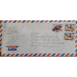 L) 1950 ECUADOR, GALAPAGOS ISLANDS, SEA WOLVES, IGUANA, FAUNA, ANIMALS, AIRMAIL, CIRCULATED COVER FROM