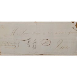 L) 1850 CIRCA ECUADOR, PRESTAMPS, PREPHILATELIC, SEAL OVAL RIOBAMBA DE OFICIO, QUITO, XF
