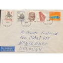A) 1969, SWEDEN, HORSES, FROM VAXJO TO MONTEVIDEO URUGAY, FLYGPOST, XF