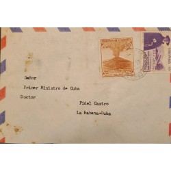L) 1959 COLOMBIA, VOLCANO, GALERAS - PASTO, 30 CVTS, TRIBUTE TO PRESBYER RAFAEL ALMANZA, AIRMAIL, CIRCULATED COVER