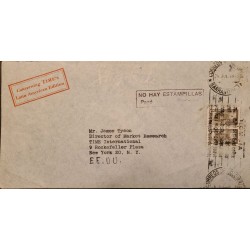 L) 1913 COLOMBIA, COMMUNICATIONS PALACE, 1/4, SLOGAN CANCELATION, SOFT CAFFE, CIRCULATED COVER