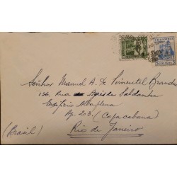 L) L) 1949 COLOMBIA, NATIONAL ASTRONOMIC OBSERVATORY, PRE-COLOMBIAN MONUMENT, GREEN, 30C, CIRCULATED COVER FROM