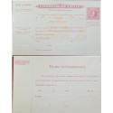 A) 1909-1931, CHILE, POSTAL STATIONARIES, PACKAGE SHIPPING FORMS, LASTRA STAMP