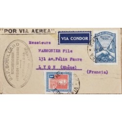 A) 1935, ARGENTINA, VIA CONDOR, FROM BUENOS AIRES TO LYON-FRANCE, AIRMAIL