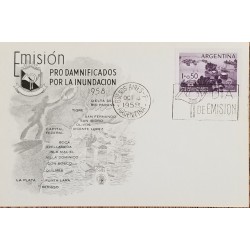 A) 1958, ARGENTINA, PRO DAMNIFIED BY THE FLOOD, BUENOS AIRES, FDC