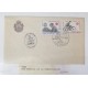 A) 1983, SAN MARINO, TELEGRAPH AND BICYCLE, WORLD YEAR OF TELECOMMUNICATIONS, FDC, PRIMO GIORNO